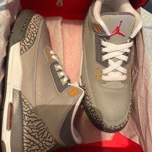 Cool Grey Jordan 3 size 6.5y